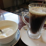 大黒家 - フルーツヨーグルトとアイスコーヒー