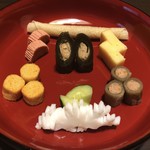 114216487 - 東道盆七品盛り