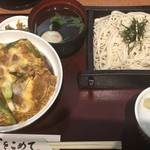 華元 - カツ丼にミニざる蕎麦をつけてもらいました