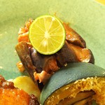 壱弐参 CAFE - ナスとホタテとベーコンのトマト風味