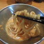 ラーメン二郎 - ●フライドガーリック生玉子ですき焼き風