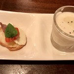 イルポポロ - アミューズ(カプレーゼ、ビシソワーズ)