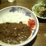 珈琲香舗カワシマ - 小カレー（７００円）　サラダも付いてます。♪