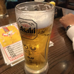 荻窪鳥よし - 最初の生ビール