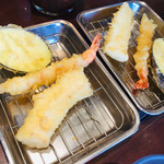 Hakata Tempura Takao - ナス、海老、イカ