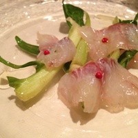 カンブーザ - 前菜。鮮魚とイタリア野菜のカルパッチョ