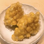 鮨 由う - とうもろこしの揚げ物アップ