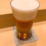 鮨 由う - 生ビール