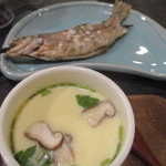 清廣館 - 岩魚と茶碗蒸し