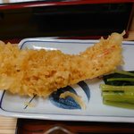 青葉 直利庵 - アブラコイ海老天