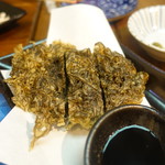 奄美 沖縄料理 しまん人 - 島青さの天ぷら