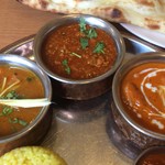 やっぱりインディア - 左からメニューの3,1,4