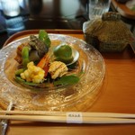 比良山荘 - 一品目に戻ります(笑)先付けです。