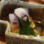 比良山荘 - 鮎のなれ寿司、爽やかなチーズみたいで美味しい♪