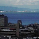 大津サービスエリア 上り線 フードコート - 琵琶湖が見えます