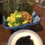 やきとん　すずき - アボカド納豆海苔増し増し