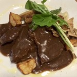 Stewed beef cheek in red wine