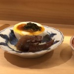 むろい - 半熟味玉に奈良漬