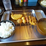 100えん串カツ - おまかせ串カツ定食５００円