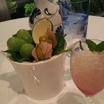 レストラン・モリエール - シャインマスカットとほおずき、トマトのソルベ