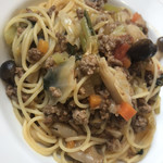 キッチン＆カフェ アルトチェーロ - パスタランチの三重豚ときのこの煮込みソース