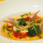 ロオジエ - オマールブルーのメダイヨン 季節野菜のナージュ