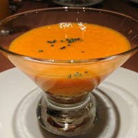 天草 天空の船 - 海老入りトマトだっけのエスプーマ。酸味が強くて二酸化炭素系かも！違ってたらごめんなさい。