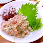 十八番 - 鰹のなめろう。