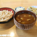 手打うどん 松屋 - つけカレー（並）+天ぷら