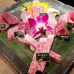 牛兵衛 草庵 - (2019年1月)お肉の盛り合わせ