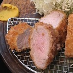 Tonkatsu Katsutei - おぉぉぉ！肉汁が・・・
                        
                        ヒレとは思えない断面！！！
                        
                        
                        
                        が、娘は・・・