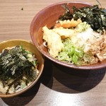 播鳥 - 鶏天蕎麦と鶏炊き込み飯セット