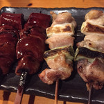 焼鳥 酉たけ - おまかせ5本後半　レバーねぎ間です