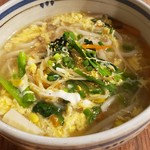 Vegetable egg toji udon