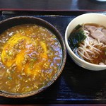 幸来園 - カレー天津飯&ハーフ醤油ラーメン