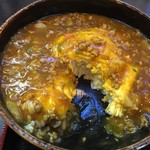 幸来園 - カレー天津飯を割る！