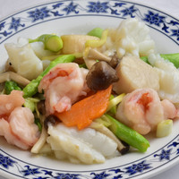 大海老・ホタテ・イカの料理