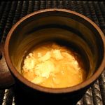 銀座 水野 - ホタテの茶碗蒸し　湯葉葛