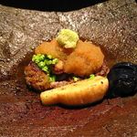 銀座 水野 - 米沢牛のハンバーグ フォアグラ みぞれあえ