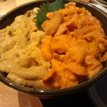 すぎ乃 - 上ばふん＋むらさきの「うにうに丼」。
