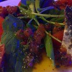 ワイン食堂 イナセヤ キッチン - 真イワシのマリネとトマトの前菜