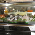 鮮魚・お食事処 山正 - カウンター前には、新鮮なお魚