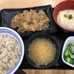 吉野家 - 牛皿麦とろ御膳 大盛 730円