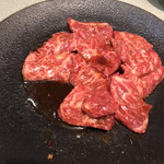 焼肉専科 牛力 - カルビ二人前 食べかけ