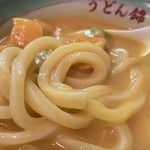 うどん 錦 - 麺は太め、カレーが絡む