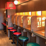 一蘭 - 一蘭の森 味集中カウンター。やっぱりコッチじゃないと雰囲気出ません。