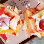 王将果樹園 - ◆「季節のフルーツパフェ桃」
