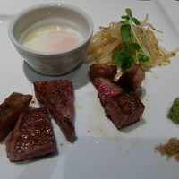鉄板焼seto - 右端にワサビと藻塩