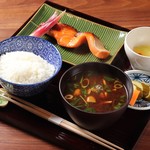 雫石 - 鮭の西京焼き　ランチセット