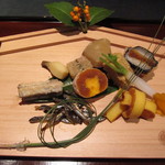 くろぎ - 八寸・からすみ餅が絶品